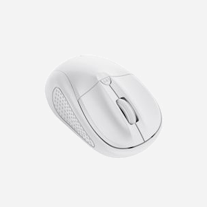 Trust Primo Souris Voyage Ambidextre RF sans fil Optique 1600 DPI, 4 boutons, Portée 6m, Piles AAA, Windows/macOS/ChromeOS, Blanc - Miniature 2