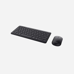 Trust Lyra Kit Clavier Mini AZERTY Français RF sans fil + Bluetooth et Souris Optique 1200 DPI (commutateur ciseaux, ABS, compatible Windows/macOS/ChromeOS) - Miniature 2