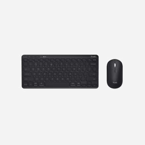 Trust Lyra Kit Clavier Mini AZERTY Français RF sans fil + Bluetooth et Souris Optique 1200 DPI (commutateur ciseaux, ABS, compatible Windows/macOS/ChromeOS) - Miniature 3