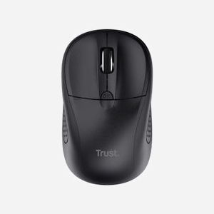 Trust Primo Souris Bluetooth Optique 1600 DPI Ambidextre 3 Boutons Noir ABS, Piles AAA, Windows/macOS/Android/iOS/ChromeOS, 95x55x40mm, 50g