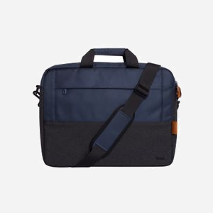 Trust Malette Lisboa 16" Bleu - Polyester Recyclé, Compartiment Antichoc, Sangle Épaule Amovible, 400x305x60mm, 21L, Réf: 24980 - Miniature 1