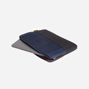 Housse Trust Lisboa 16" Bleu - Polyester recyclé, Intérieur rembourré, Fermeture à glissière, Dimensions compartiment 385x265x15mm, 400x285x25mm - Miniature 2