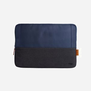 Housse Trust Lisboa 16" Bleu - Polyester recyclé, Intérieur rembourré, Fermeture à glissière, Dimensions compartiment 385x265x15mm, 400x285x25mm - Miniature 3