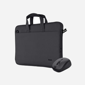 Trust Bologna Malette 16" (40.6cm) Noir PET Recyclé - Compatible Windows/macOS/ChromeOS - Dimensions 410x290x20mm, Poids 430g - Réf. 24988 - Miniature 1