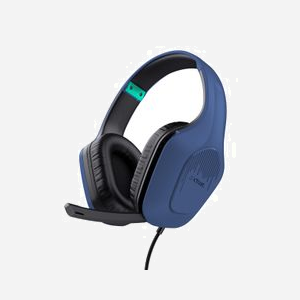 Trust GXT 415B Zirox Casque Gaming Filaire Arceau Circum-aural 50mm Bleu - Sensibilité 90dB - Micro Pliable - Connecteur 3.5mm - Câble 2m - Miniature 1