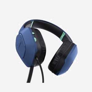 Trust GXT 415B Zirox Casque Gaming Filaire Arceau Circum-aural 50mm Bleu - Sensibilité 90dB - Micro Pliable - Connecteur 3.5mm - Câble 2m - Miniature 3