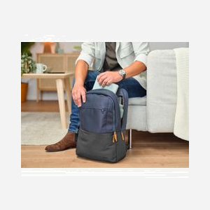 Sac à dos Trust Lisboa 25124 Bleu 16" Polyester recyclé 23L, 3 compartiments, 300x460x165mm, poids 768g, fermeture à glissière, compatible universel - Miniature 5