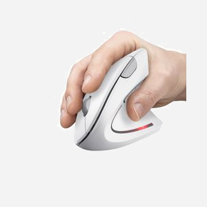Trust Verto Souris Ergonomique Verticale RF sans fil 1600 DPI Optique 6 Boutons, portée 10m, 2.4GHz, USB Type-A, 2xAAA, compatible Windows/macOS/ChromeOS - Miniature 2