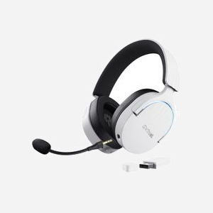 Trust GXT 491W Fayzo Casque Gaming Arceau Filaire/Sans Fil USB Type-C Bluetooth Noir/Blanc, Transducteurs 50mm, Autonomie 22h, Rétroéclairage RGB