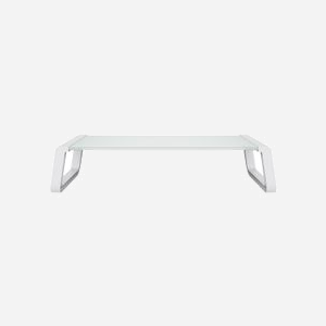 Trust Support d'écran 25351 Transparent/Blanc - Verre Trempé 500x200x100mm - Montage Bureau Autonome - Charge Max 10kg - 1 Écran - Miniature 2
