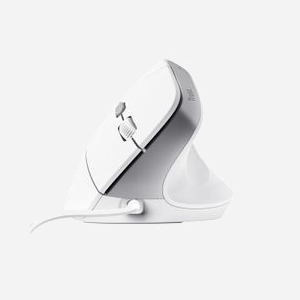Trust Bayo II Souris Ergonomique Optique USB Type-A 2400 DPI, 6 Boutons, Clic Silencieux, Défilement Vertical, Droitier, Blanc, 1.5m, Windows/macOS/ChromeOS - Miniature 3