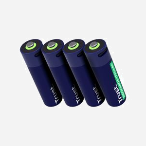 Trust Batteries Rechargeables AA 1700 mAh (4 pièces) - Recharge USB-C, 800 Cycles, Temps de Charge 2h, Protection Court-Circuit, Dimensions 50x14mm - Miniature 3