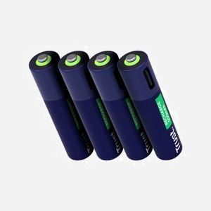 Trust Piles AAA Rechargeables 500mAh, 4 unités, Recharge USB-C, 800 Cycles, Protection Court-Circuit, Dimensions 44x10mm, Blister - Miniature 4