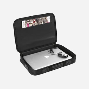 Techair ATCN20BRV5 Malette Classic Essential 15.6" Noir, Polyester 600D, Compartiment 390x270x40mm, Poche Avant, Sangle d'épaule, 420x295x70mm, 759g - Miniature 2