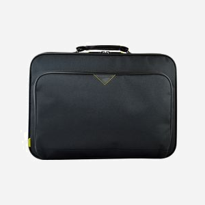 Techair Classic Essential TANZ0105V6 Malette 11.6" Noir, Polyester 600D, Compartiment 305x210x30mm, Poche avant, Sangle épaule, 240x65x330mm