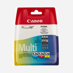 Canon Multipack CLI-526 C/M/Y : 3 Cartouches d'Encre Pigmentée Couleur pour PIXMA iX6550 (Cyan, Magenta, Jaune) - Réf. 4541B009 - Miniature 1