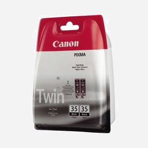 Canon - Pack 2 Cartouches Encre Noire PGI-35BK - Pigmentée - Jet d'encre - 2x 9.3ml - 382 pages par pack - Compatibilité PIXMA iP100 - Miniature 1