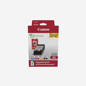 Canon 0332C006 - Pack 4 Cartouches d'Encre Originales XL (Noir, Cyan, Magenta, Jaune) - Série PIXMA MG/TS - Fabriqué au Japon - Miniature 1