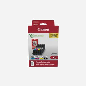 Canon 6443B008 Pack 4 Cartouches d'Encre Original XL (Noir, Cyan, Magenta, Jaune) pour PIXMA iP7250/iP8750/iX6850 etc.
