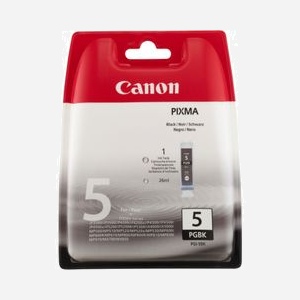 Cartouche d'encre noire Canon PGI-5BK Original Standard Pigmentée, Référence 0628B029, Compatible PIXMA iP3300 à MX850 - 1 pièce - Miniature 1