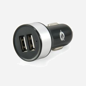 Conceptronic CUSBCAR2A Chargeur Auto Double USB 2.0 Argent 5V 2.1A (10.5W) 12-24V Tablette/Téléphone avec Indicateur LED - Miniature 1