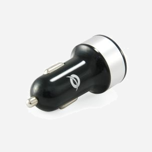 Conceptronic CUSBCAR2A Chargeur Auto Double USB 2.0 Argent 5V 2.1A (10.5W) 12-24V Tablette/Téléphone avec Indicateur LED - Miniature 2