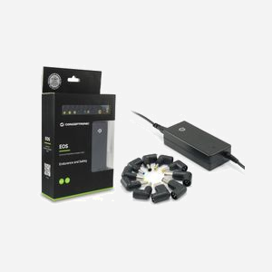 Conceptronic CNB65 Adaptateur Secteur Universel 65W pour Ordinateur Portable 18.5-20V avec 12 Connecteurs, Protection Surchauffe/Court-Circuit, Noir - Miniature 2