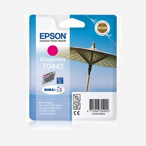 Cartouche d'encre Epson C13T04434010 Magenta 13ml DURABrite Ultra M (HC) à pigments, pour imprimantes jet d'encre Stylus C64/C84/CX6600 - Miniature 1