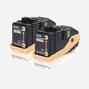 Epson C13S050609 : Pack de 2 Toners Noir, Rendement 6500 Pages par Toner, Compatible AcuLaser C9300N, Technologie Laser, Pays d'Origine Japon - Miniature 1