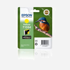 Epson Cartouche Encre Jaune UltraChrome Hi-Gloss2 17ml, Pigmentée, 1200 pages, Référence C13T15944010, Compatible Stylus Photo R2000 - Miniature 1