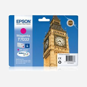 Epson Cartouche Encre Magenta Pigmentée DURABrite Ultra L C13T70334010 (WorkForce Pro WP-4000/4500 Series) - Miniature 1