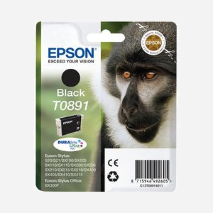 Epson Cartouche d'encre Noire C13T08914011 DURABrite Ultra N, Pigments, 5.8ml - Stylus SX Series Compatibles - Miniature 1
