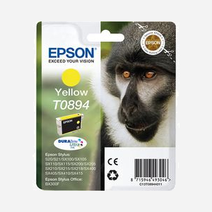Epson C13T08944011 : Cartouche d'encre jaune DURABrite Ultra J, 3.5ml, encre à pigments, pour Stylus SX series (liste complète dans la description)