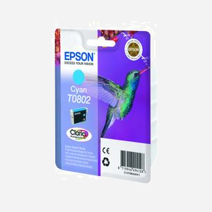 Epson Cartouche d'encre Cyan Claria C T08024011, 7.4ml pour Stylus Photo RX/R/PX Series, Jet d'encre, OEM C13T08024011 - Miniature 2