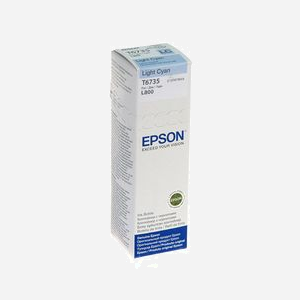 Epson C13T67354A : Bouteille d'encre à pigments Light Cyan 70ml pour imprimante jet d'encre Epson L800 - Rendement Standard - Miniature 1