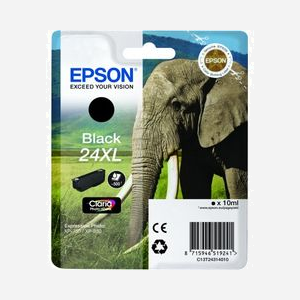 Epson Eléphant C13T24314020 : Cartouche Encre Noire Pigmentée Claria Photo HD N (XL) pour XP-750/XP-850 - 141.8x24x112mm - Fabriquée en Chine - Miniature 3