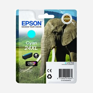 Epson Cartouche Encre Cyan Claria Photo HD (XL) T24324010 pour XP-750/XP-850, 41g, Original, Dimensions 141.8x24x112mm - Miniature 2