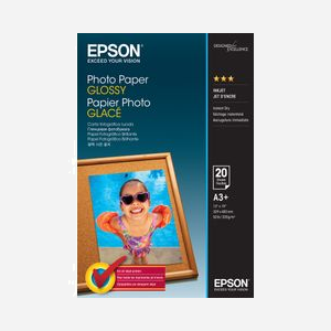 Epson Papier Photo Glossy A3+ 200 g/m² 20 Feuilles, Réf: C13S042535, Format A3+, Finition Gloss, Compatible Imprimantes Epson WorkForce et Expression - Miniature 1