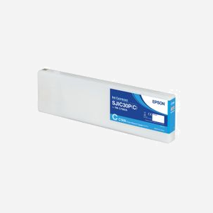 Cartouche d'encre Cyan Epson SJIC30P(C) Original pour ColorWorks C7500G, C33S020640, 1 pièce, dimensions emballage 70x80x15mm