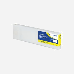 Cartouche d'encre Jaune Epson SJIC30P(Y) pour ColorWorks C7500G, 294.3ml, Encre à Pigments, Référence C33S020642 - Miniature 1