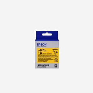 Epson LK-6YBA14 Thermorétrécissable Noir/Jaune 14mm x 2.5m pour LabelWorks LW-1000P, LW-300, LW-400, LW-600P, LW-700