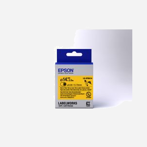 Epson LK-6YBA14 Thermorétrécissable Noir/Jaune 14mm x 2.5m pour LabelWorks LW-1000P, LW-300, LW-400, LW-600P, LW-700 - Miniature 2