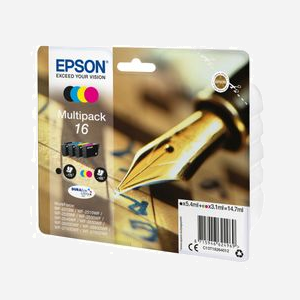 Epson Multipack 16 Encre DURABrite Ultra N/C/M/J (C13T16264012) - Cartouches pigments standard 5.4ml Noir, 3.1ml Couleur - Jet d'encre - WorkForce - Miniature 2