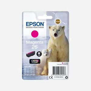 Epson Cartouche Encre Magenta C13T26134012 - Claria Premium - Pigment - 4.5ml - 300 pages - XP-520/620/720/820 et séries XP-510/610/710/810