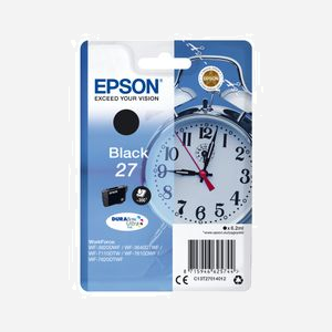 Epson Cartouche d'encre noire C13T27014022, série 27 "Réveil", 6.2ml, DURABrite Ultra Ink, rendement 350 pages, pour WorkForce WF-7XXX series - Miniature 1