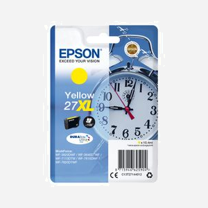 Epson Cartouche Jaune 27XL DURABrite Ultra Ink, Référence C13T27144022, 10.4ml, Rendement 1100 Pages, Jet d'Encre, WorkForce WF-7XXX