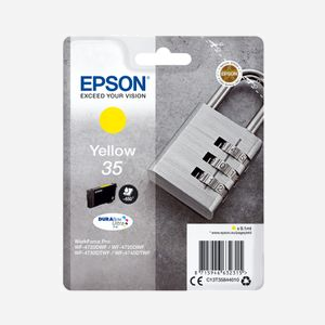 Epson 35 DURABrite Ultra Ink - Cartouche Jaune - 9.1ml - 650 Pages - Pigmentée - WorkForce Pro WF-47xx - C13T35844010 - Miniature 1