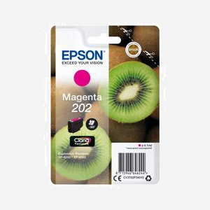 Epson 202 Claria Premium Ink Magenta Singlepack - Cartouche jet d'encre pigmentée, 4.1ml, 300 pages, pour Expression Premium XP-6000/XP-6005, C13T02F34010