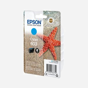 Epson Cartouche d'encre Cyan 603 Original - 2.4ml - Rendement Standard - Compatibilité Imprimantes Epson Expression Home/WorkForce - Code OEM C13T03U24020 - Miniature 2