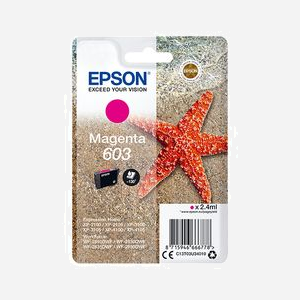Epson 603 Magenta - Cartouche d'encre originale, rendement standard 2.4ml, C13T03U34010, compatibilité Expression Home/WorkForce